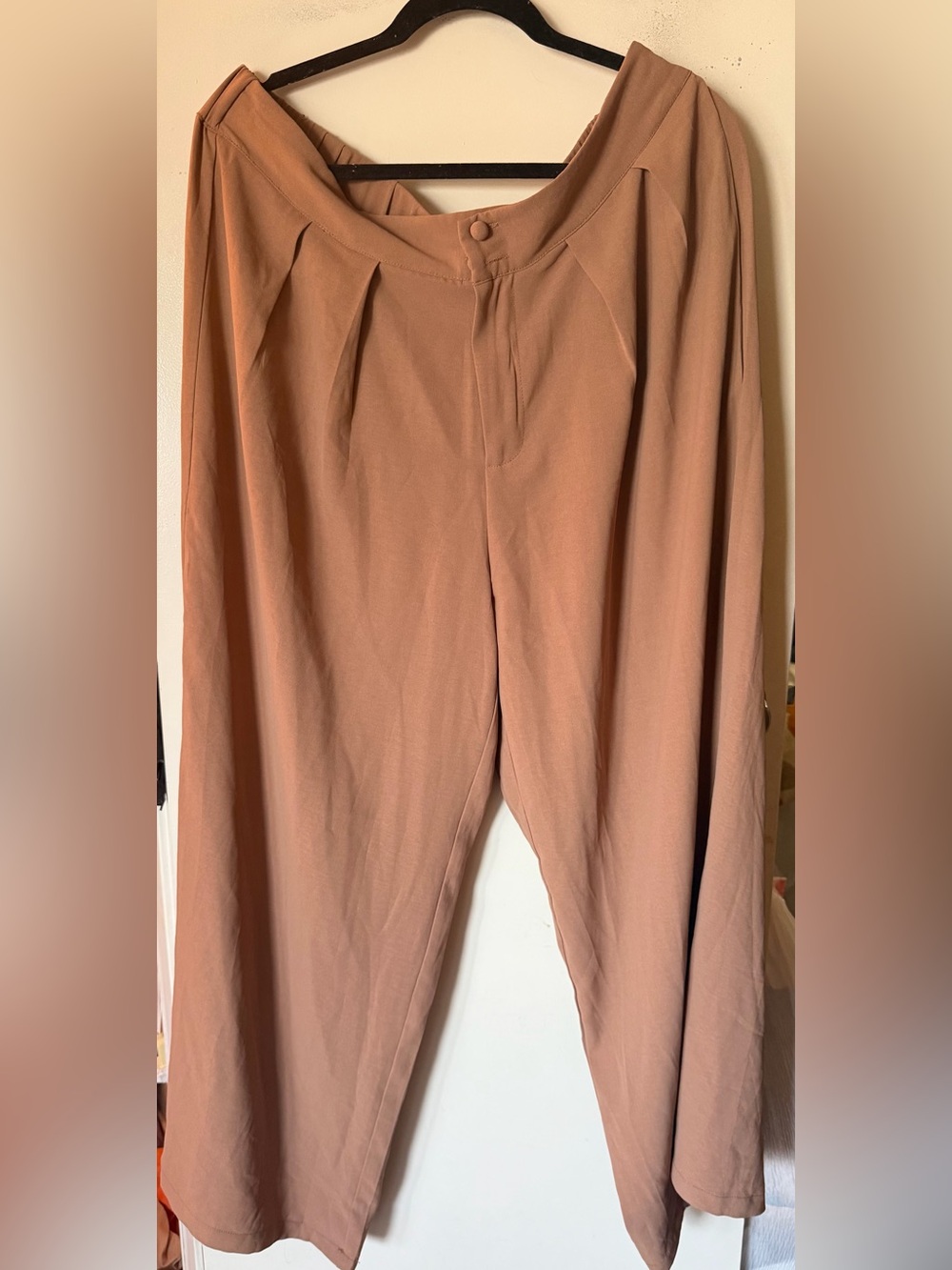 SHEIN Wide Leg Pants in Dusty Mauve